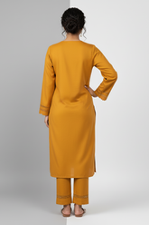Mustard Karandi Two Piece Set